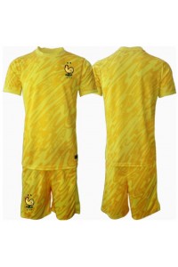 Frankrijk Doelman Babytruitje Thuis tenue Kind EK 2024 Korte Mouw (+ Korte broeken)